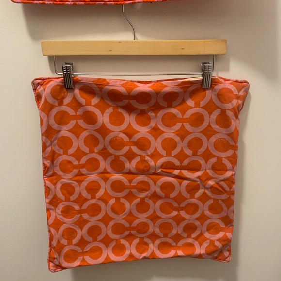 Coach Pillow Cases 17 x 17 Used Orange - Picture 5 of 12
